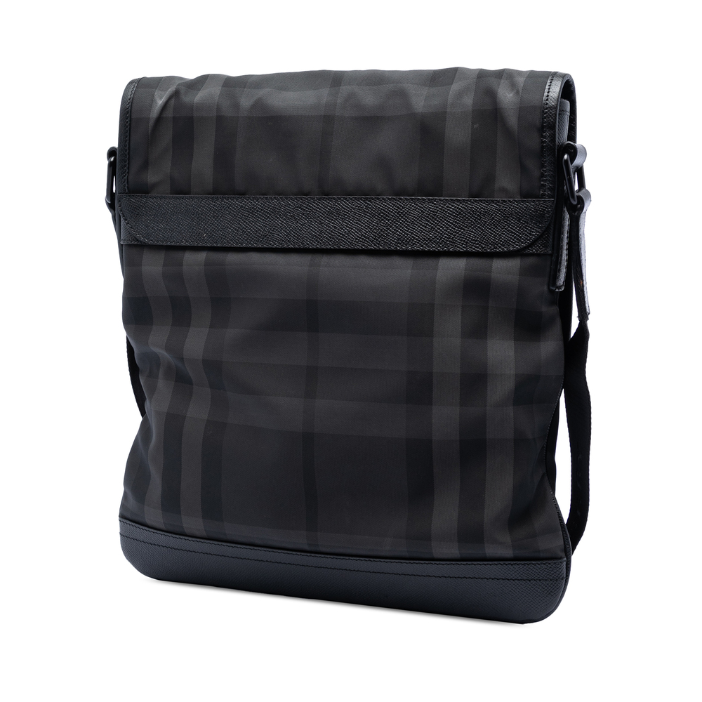 Pre-Loved Burberry Smoke Check Nylon Messenger Bag - Picture 2 of 6